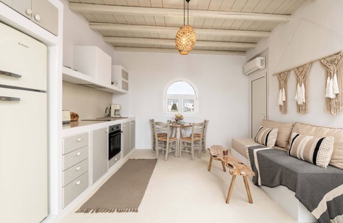 Aliki Apartment | Boho rooftop apartment with sea-views, in Aliki Paros