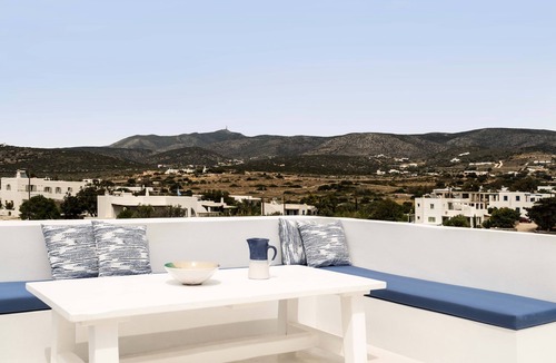 Aliki Apartment | Boho rooftop apartment with sea-views, in Aliki Paros