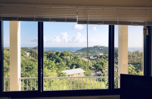 Estate Enighed Apartment | Bright Ocean View Studio - AC, Wi-Fi, generator 1 mile to Cruz Bay