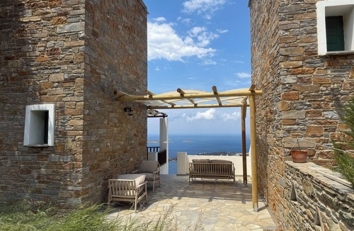 Batsi House | Charming 1-bedroom house in delightful Andros with WiFi, AC, endless views