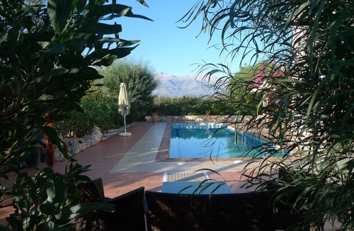 Vamos Villa | Charming and serene villa with pool, lush garden, sea and mountain view