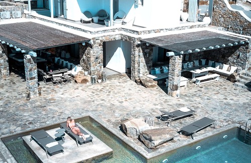 Kanalia House | Cliff Top Luxury Villa Penelope, Private beach, Stunning Views of Aegean Sea