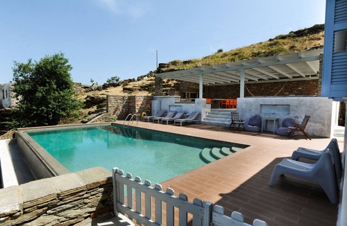 Vourkari Villa | Colorful family summer house, large infinity swimming pool&soothing sunset views
