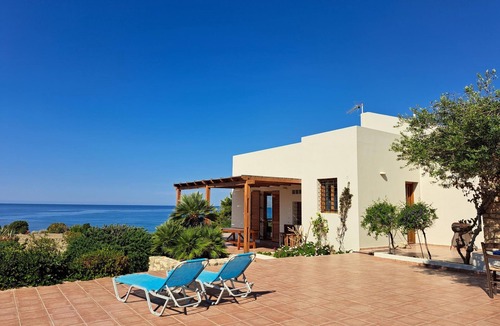 Keratokambos House | Dreamlike view of landscape and sea - holiday home Keratokampos, Crete