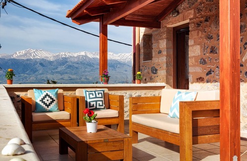 Apokoronas Villa | Eleonas stone villa with private pool, mountain views, serene location
