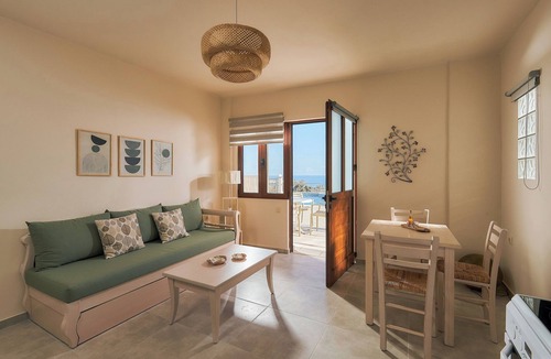Agia Pelagia Apartment | "Elia" apartment - 1 Bedroom Apt/Sea view/Shared Pool/Sleeps 4