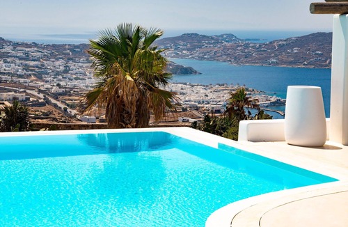 Tourlos Villa | Excellent Tourlos Villa | 8 Bedrooms | Villa Opal | Stunning Sea and City Views