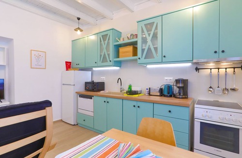 Katavolos Apartment | Fully Renovated Beachfront Dina: A/C, Private Terrace, WiFi