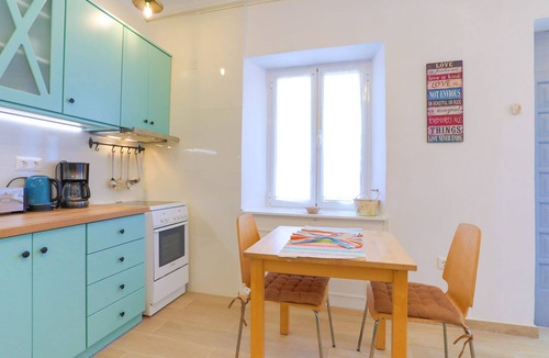 Katavolos Apartment | Fully Renovated Beachfront Dina: A/C, Private Terrace, WiFi