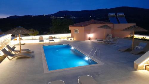 Georgioupolis Apartment | Georgioupoli Studio 2 with a pool and lake views