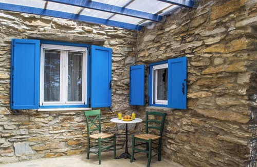 Ioulida House | Homerez - Charming House in Kastanies with Fireplace and View