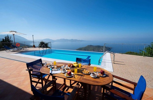 Assos Villa | Impressive Stone Villa, A/C, Private Pool, Sweeping Sea Views to Assos Bay & Magnificent Sunsets!