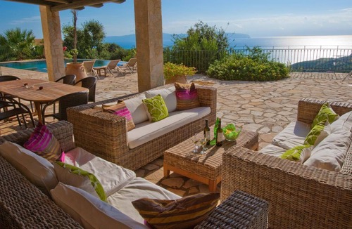 Skala Villa | Impressive Stone Villa, A/C, Private Infinity Pool, Panoramic Sea & Sunset Views - 4km from Skala!