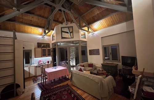 Kalavrita House | Kalavryta Villa Nano 360 view with fireplace