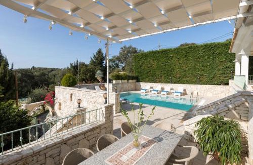 Kassiopi Villa | Kassiopi View Villas-Corfu-Villa Christos-4 bedrooms-big private pool-sea view-prime location