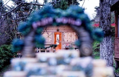 Karpenisi Ski Chalet | kedra Village wooden chalet in the mountain me iamatika loytra with thermal spas