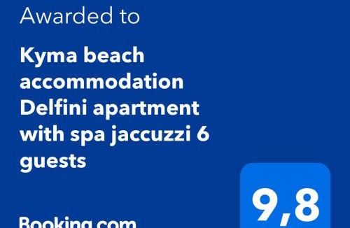 Kolymvari Apartment | Kyma Beach - Delfini Apartment - Jacuzzi - up to 6 guests