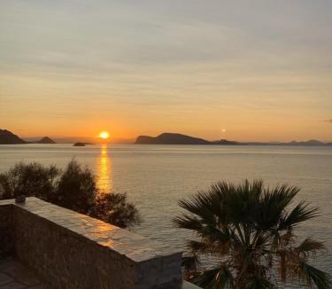 Vlychos House | Lady of Hydra Villa, sea front view, private beach