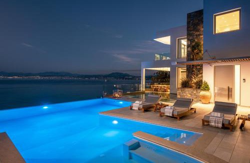 Agia Pelagia Villa | Lady Sea 6 Bedroom Villa with Heated Pool & Private Beach Access