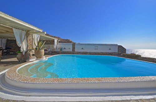 Kea Villa | Luxurious waterfront villa Christina in the area of Melissaki with a swimming pool, sea and sunset view