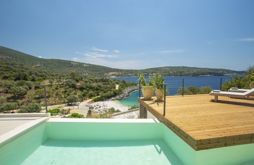 Evgiros Villa | LUXURY BEACH VILLA W PRIVATE INFINITY POOL PANORAMIC SEA VIEWS & GARDEN