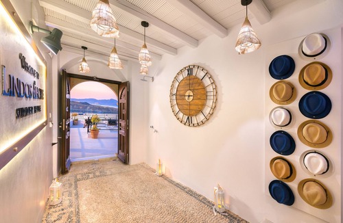 Lindos Villa | Luxury New villa just above Lindos main beach with sea view and outdoor jacuzzi