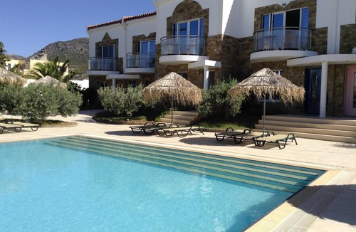 Makry Gialos Villa | Luxury Villa with Shared Pool and Stunning Sea and Mountain Views