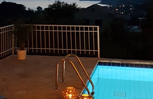 Arillas Villa | Luxury villa with private swimming pool and sea and sunset views