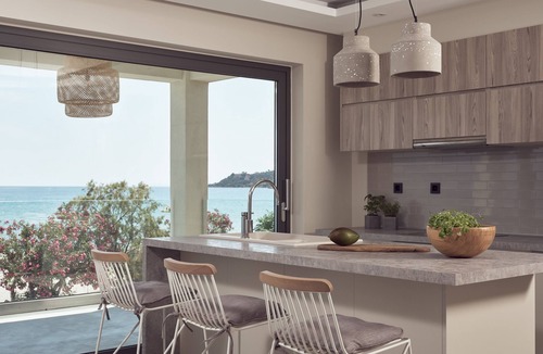 Alykes Apartment | Maritimus Excelsior Suites 2 right onto sandy Alykes Beach