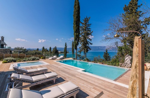 Corfu Town Villa | Melithea Seaview Villa: Stunning views, Infinity heated pool, Indoor jacuzzi