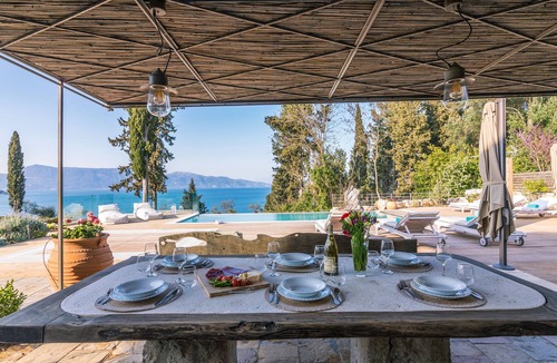 Corfu Town Villa | Melithea Seaview Villa: Stunning views, Infinity heated pool, Indoor jacuzzi
