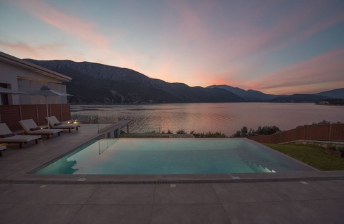 Meganisi Villa | Mrs Grey luxury villa is a modern with its own private beach