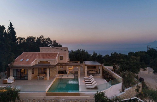 Petaleia Villa | My Rental Homes - Villa Senia with infinity swimming pool, sea view and sun terrace