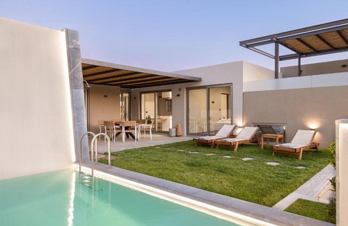 Mariou Villa | New Modern Villa Domus Myrtia with private pool & BBQ, 4km from nearest beach