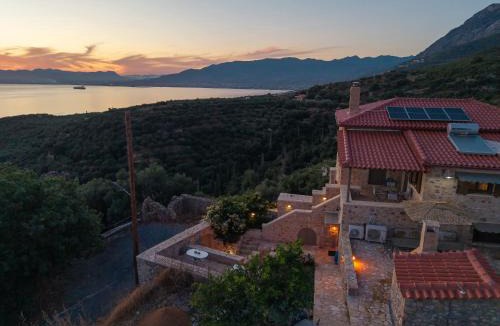 Kalamata Villa | Niki's Tower - Serene Seaview Stone Getaway