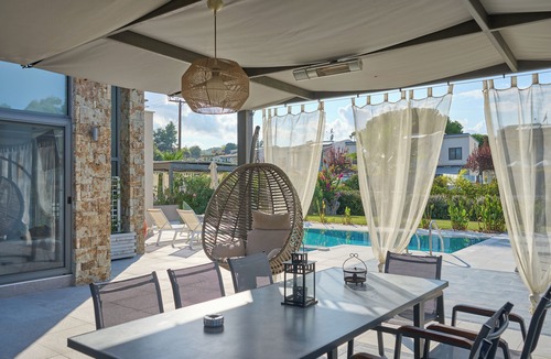 Pefkochori Villa | Ocean Private Villas - Villa Calypso - private heated pool/jacuzzi/barbecue
