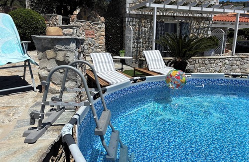 Lefktron Apartment | Pool, Amazing Sea View Master bedroom suite, King Bed, Outdoor Shower for 2