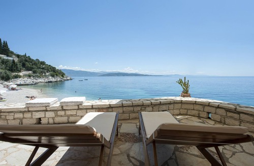 Katavolos Villa | Private Villa Directly On Water Front Of kaminaki beach, Corfu