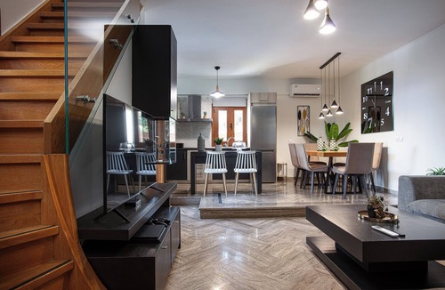 Tria Monastiria Villa | Sea & city views, short drive to beach & shops, heated pool and ping pong!