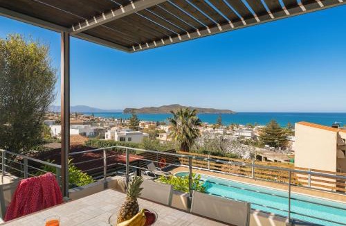 Kato Stalos Villa | Seaview Garden Villa - Heated Pool & Sauna