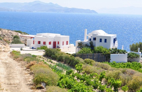 Naxos Villa | Secluded private cliff's edge villa w/ trail to beach and restaurant.