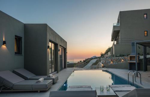 Agios Vasileios Villa | Sigma Villa, Private Swimming Pool Garden, Panoramic Sunset