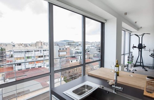 Gazi Apartment | Sky High Luxury 360 Athens Views with Private Gym