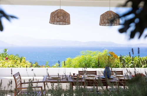 Stelida Villa | Stelida Sunset. Short walk to Prokopios beach. Aegean Blue, sky ,sea and relax