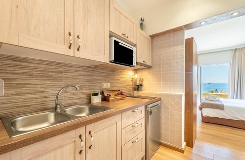 Lakones Apartment | Studio Apartment "Angela 4" with Sea View, Shared Pool & Wi-Fi