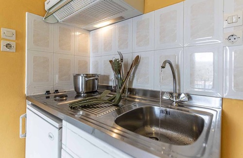 Vathy Apartment | Studio 'Veronis 1' with Sea View, Shared Pool & Wi-Fi