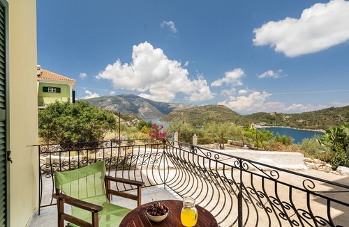 Vathy Apartment | Studio 'Veronis 4' with Sea View, Shared Pool & Wi-Fi