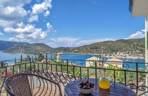 Vathy Apartment | Studio 'Veronis 8' with Sea View, Shared Pool & Wi-Fi