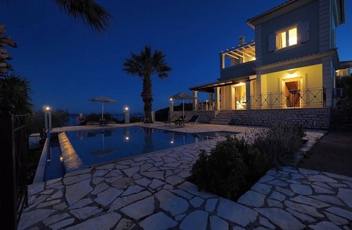 Petaleia Villa | Superb Villa with A/C, Private Pool, Panoramic Sea Views over the Bay of San Stefanos & Coastline!