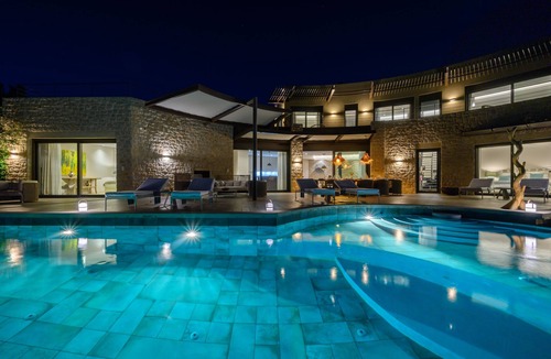Tragana Villa | The Olive Retreat Villa pool treehouse sleeps 10
